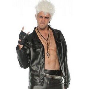 80s Billy Idol Rocker Costume Adult  "Easy Rider" 50s Greaser Biker Halloween